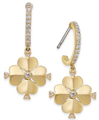 kate spade gold drop earrings