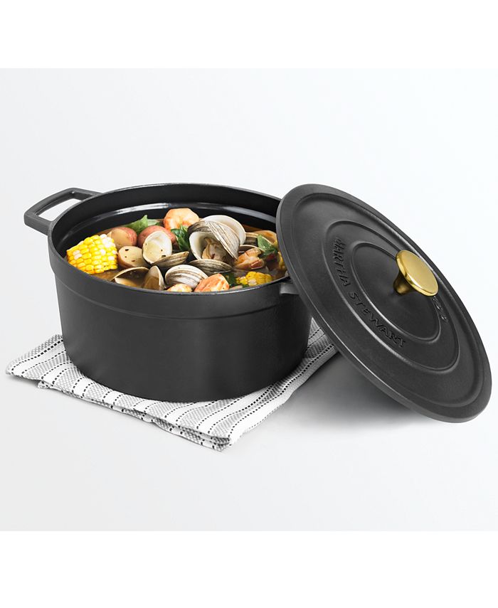 Martha Stewart Collection Enameled Cast Iron 6Qt. Covered Dutch Oven, Created for Macy's Macy's