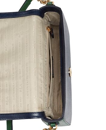 Lauren Ralph Lauren Bennington Saffiano Leather Flap Crossbody