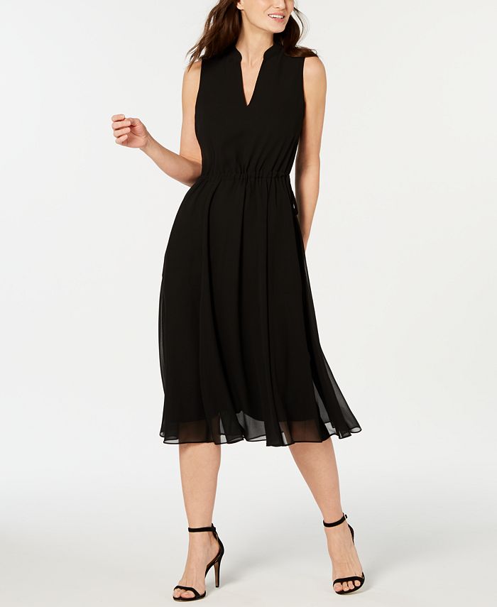Anne klein drawstring midi dress sale