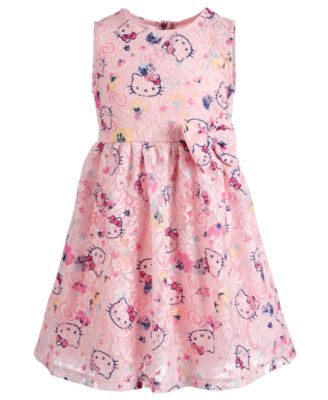Hello Kitty - Little Girls Printed Lace Dress