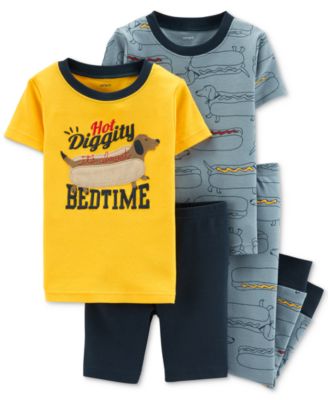 Carter's - Toddler Boys 4-Pc. Hot Dog Graphic Cotton Pajamas