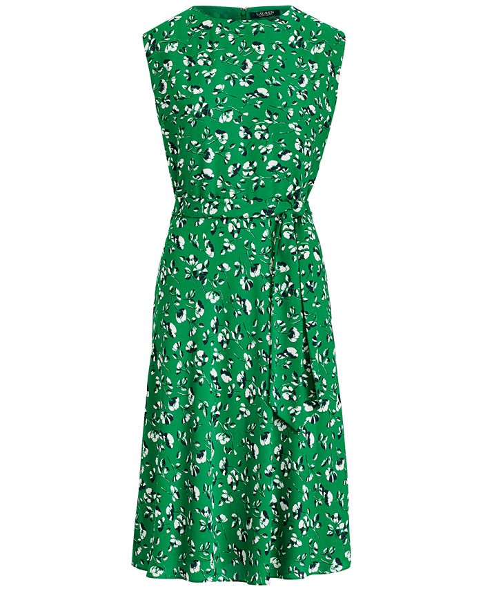 Lauren Ralph Lauren Floral-Print Cap-Sleeve Dress - Macy's