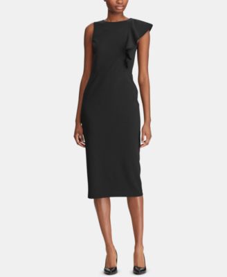 Lauren Ralph Lauren - Ruffle-Trim Crepe Dress