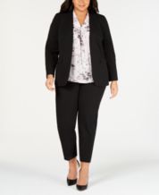 Jessica London Women's Plus Size Long Sleeve Bi-Stretch Blazer Jacket Work  Office - 18 W, Black