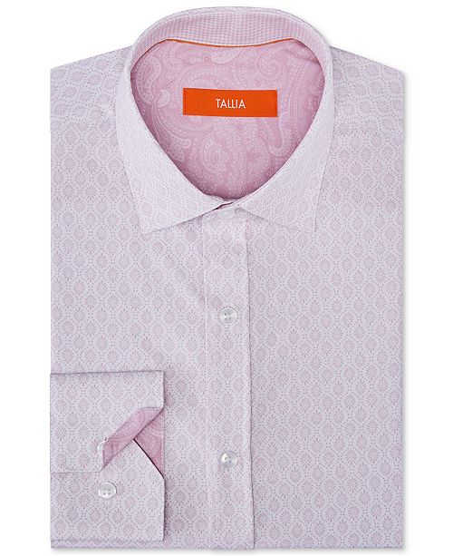Tallia Men S Slim Fit Non Iron Performance Stretch Motif Dress Shirt