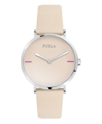 Furla Women's Giada White Dial Calfskin Leather Watch - Macy's