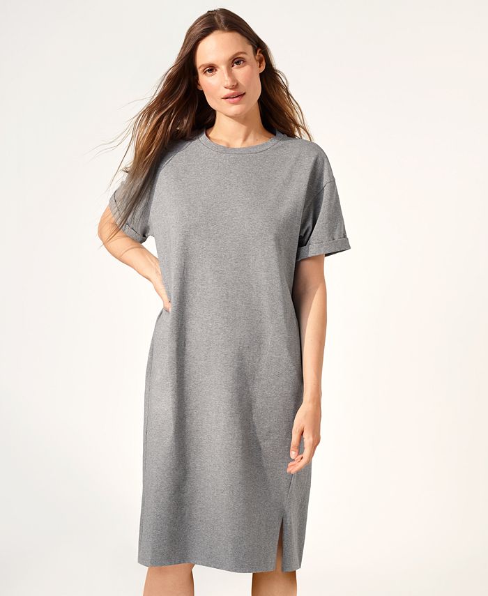 Eileen Fisher Organic Cotton Jersey High-Low T-Shirt Dress, Regular ...