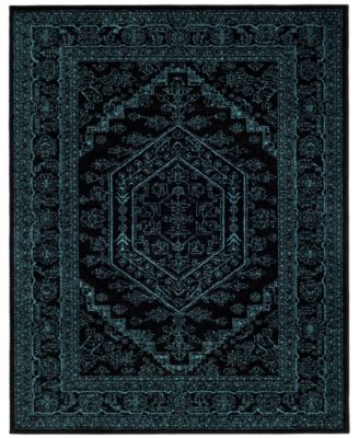 Adirondack 108 Black and Teal 8' x 10' Area Rug