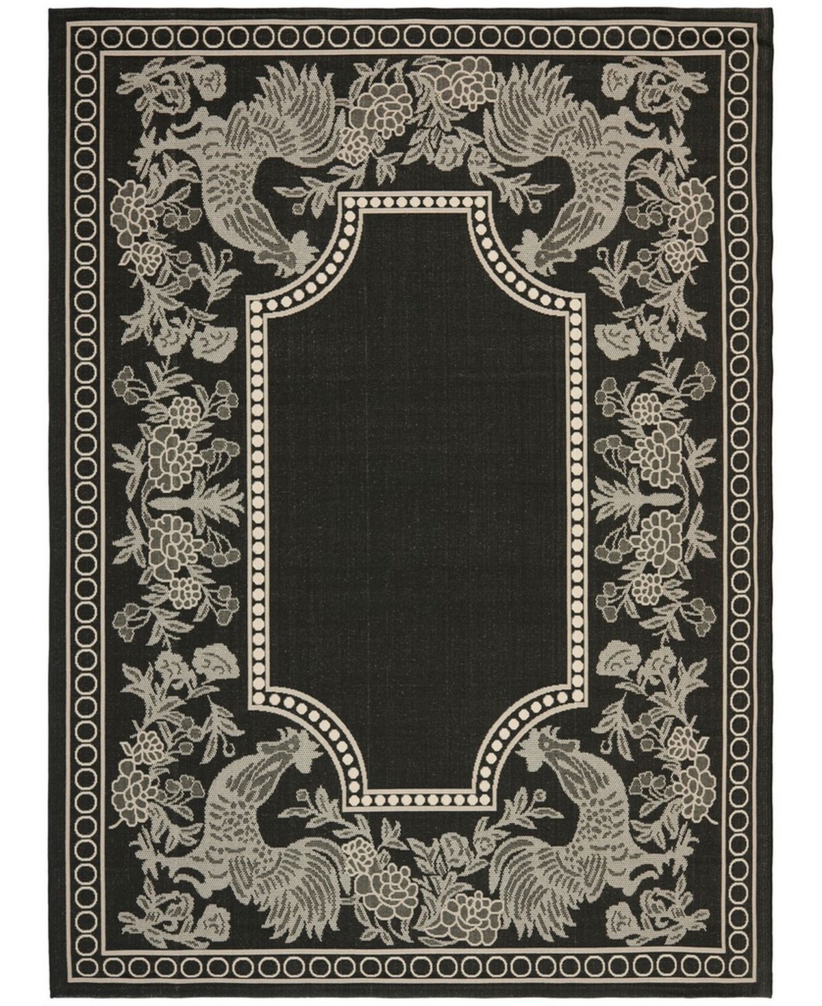 Safavieh Courtyard Black and Sand 8' x 11' Sisal Weave Outdoor Area Rug - Black / Sa