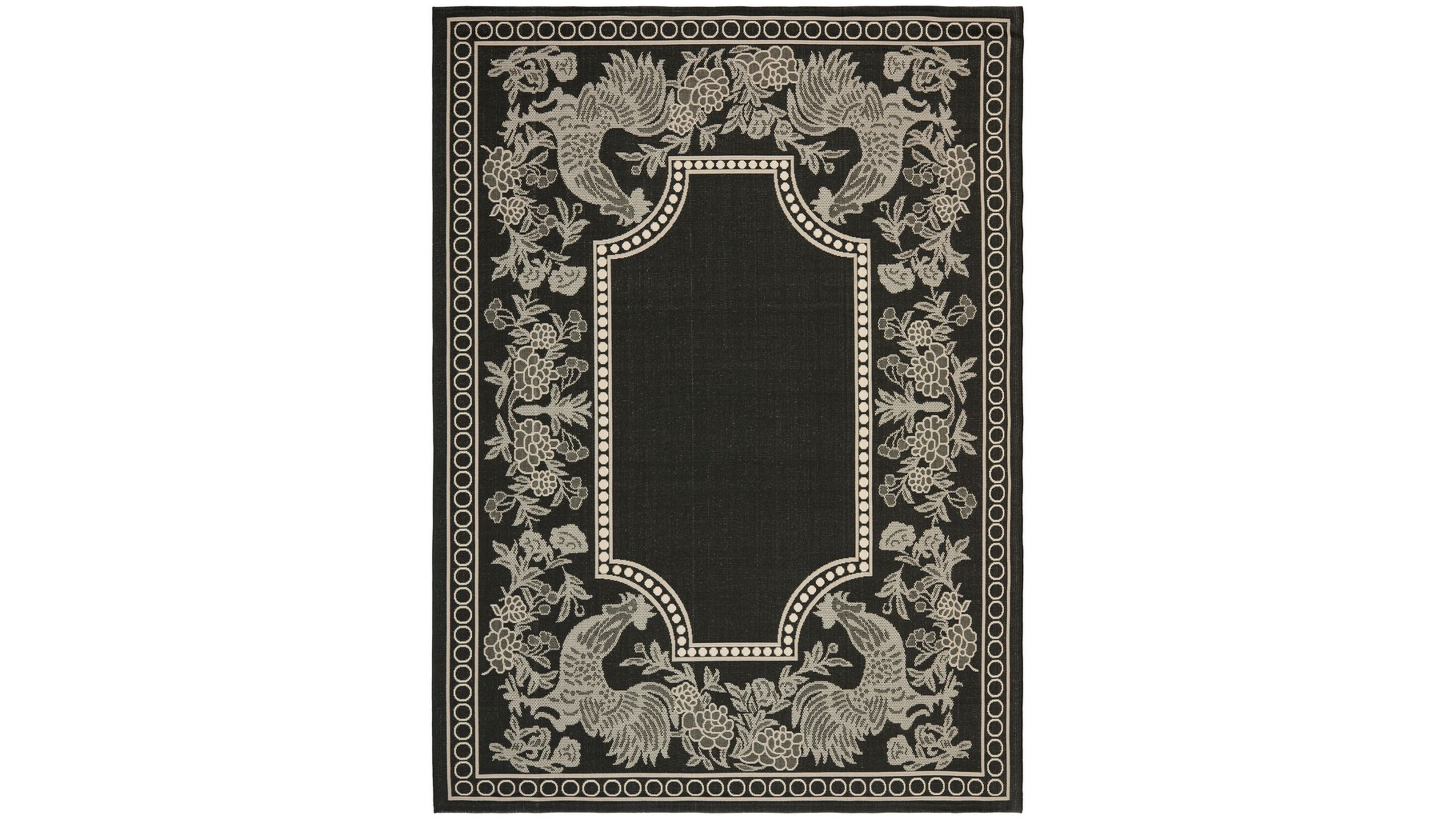 Safavieh Courtyard CY3305 Black and Sand 8' x 11' Sisal Weave Outdoor Area Rug