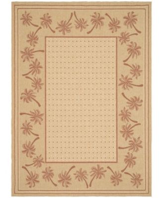 Courtyard CY5148 Ivory and Rust 8' x 11' Sisal Weave Outdoor Area Rug