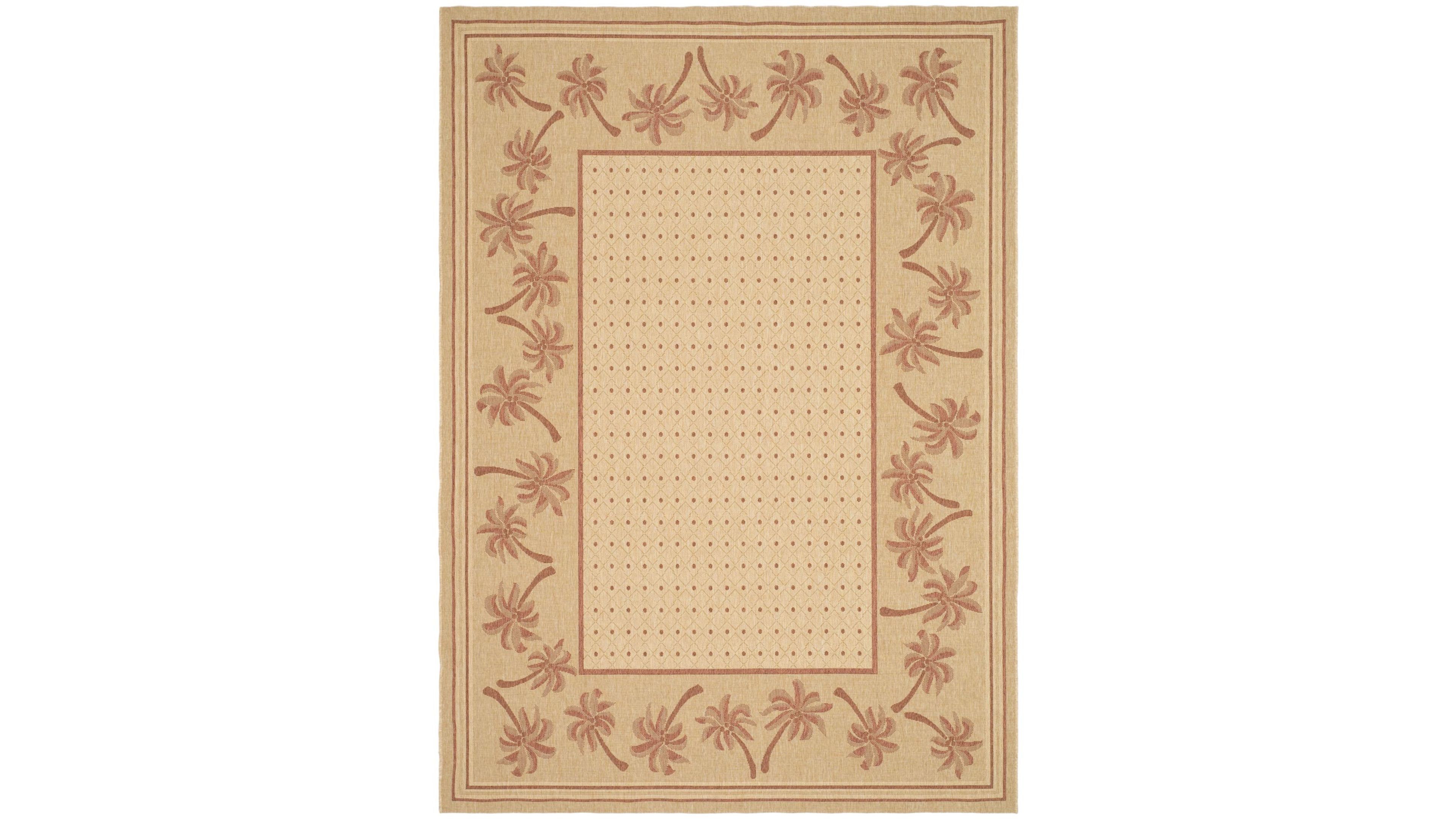 Safavieh Courtyard CY5148 Ivory and Rust 8' x 11' Sisal Weave Outdoor Area Rug