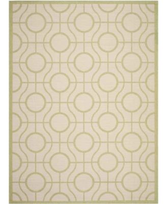 Courtyard CY6115 Beige and Sweet Pea 8' x 11' Sisal Weave Outdoor Area Rug