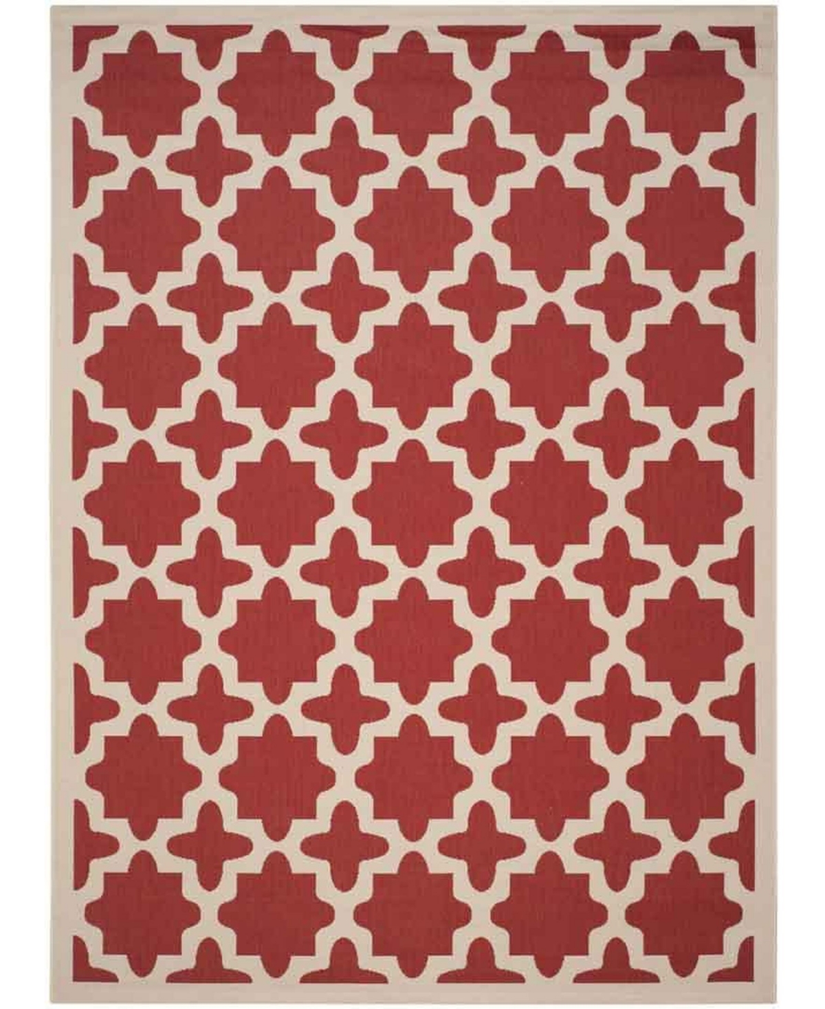 Safavieh Courtyard Red and Bone 8' x 11' Sisal Weave Outdoor Area Rug - Red / Bone