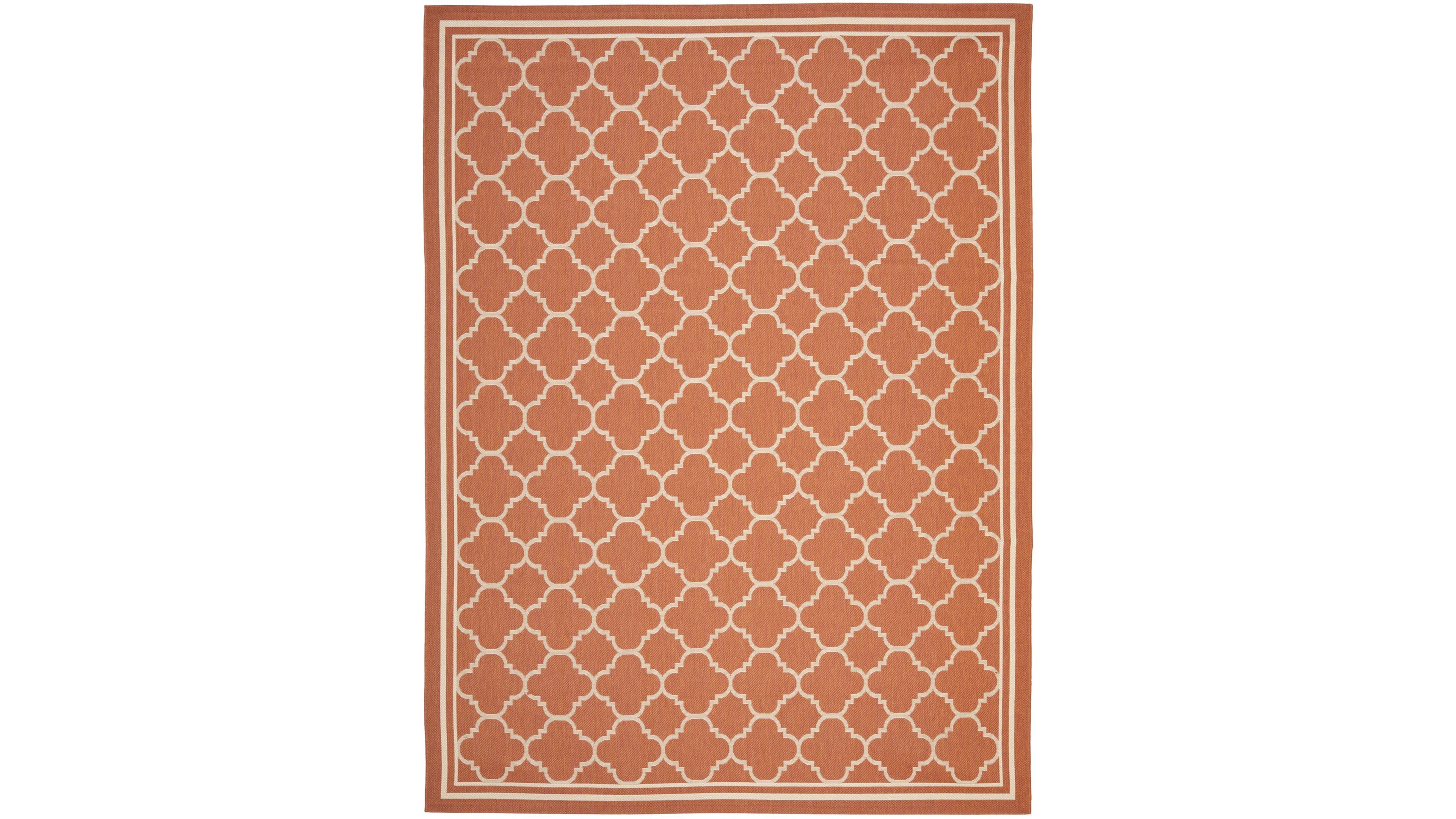 Safavieh Courtyard CY6918 Terracotta and Bone 8' x 11' Sisal Weave Outdoor Area Rug