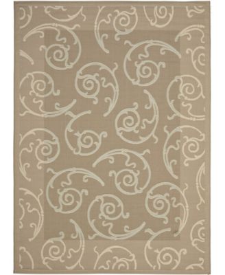 Courtyard CY7108 Dark Beige and Beige 8' x 11' Sisal Weave Outdoor Area Rug