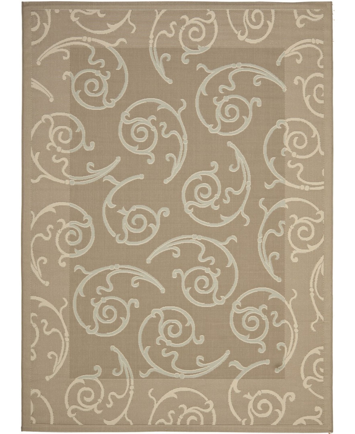 Safavieh Courtyard Dark Beige and Beige 8' x 11' Sisal Weave Outdoor Area Rug - Beige