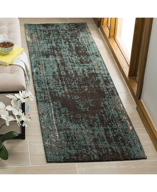 Safavieh Classic Vintage Teal and Brown 2'3" x 8' Runner Area Rug