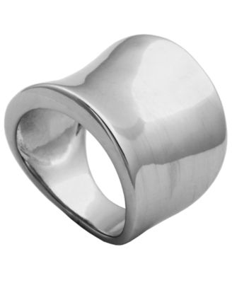 wide silver band ring