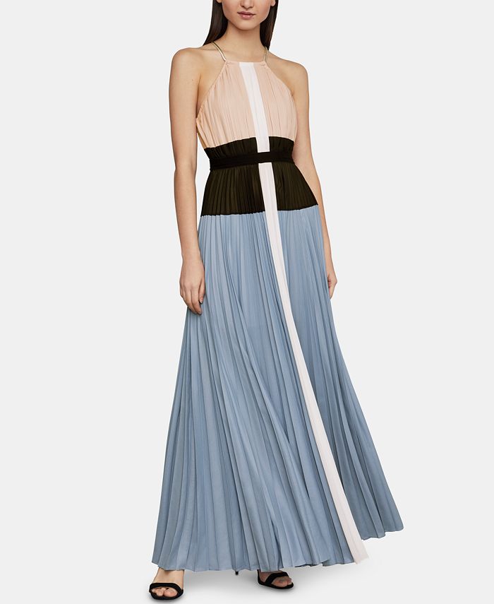 BCBGMAXAZRIA Constantine Pleated Colorblocked Dress - Macy's