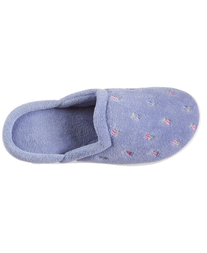 Isotoner Signature Women s Secret Sole Embroidered Clog Slippers