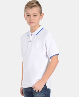 image of Calvin Klein Big Boys Embossed Polo