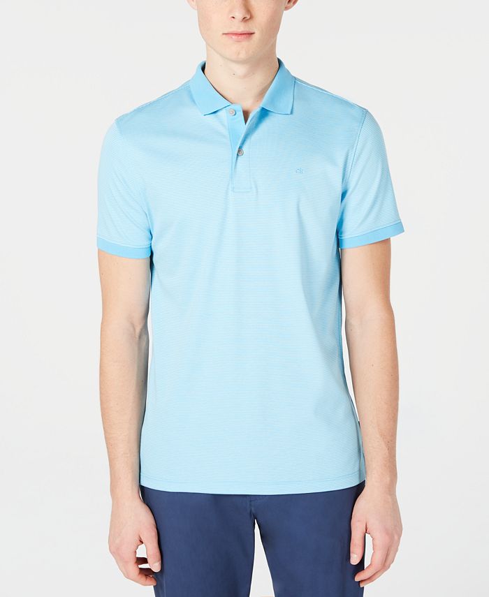 Calvin Klein Men's Liquid Touch Interlock Polo Shirt - Macy's