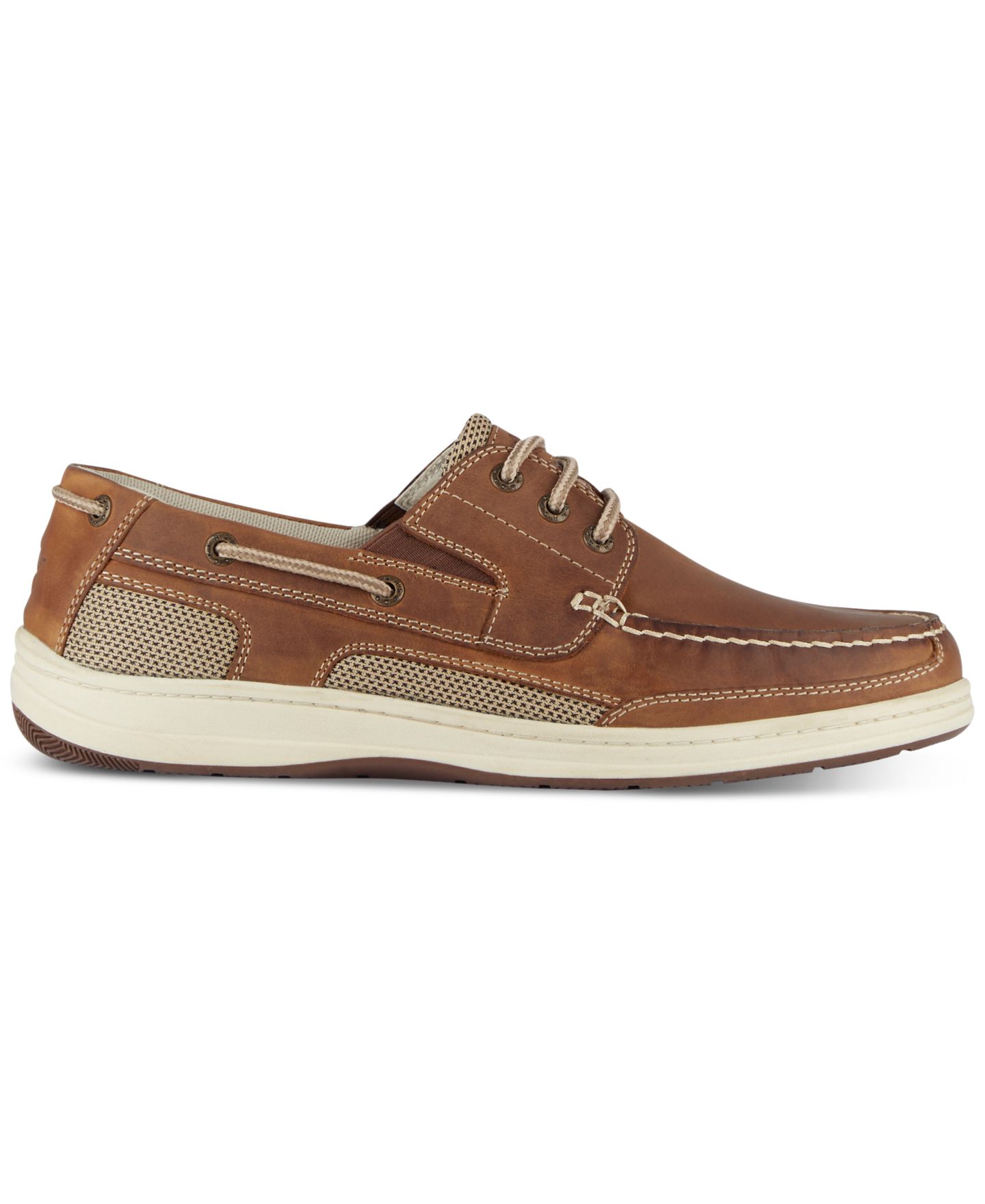 Мужские туфли Dockers Beacon Leather Casual Boat Shoe with NeverWet, цвет: Тёмный рыжевато-коричневый — фото 2
