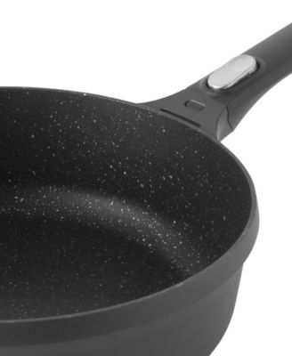 GEM 11" Nonstick Saute Pan 4.6Qt., Detachable Handle, Black, Glass Lid
