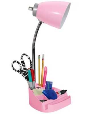 Limelight's Gooseneck Organizer Desk Lamp with iPad Tablet Stand Book Holder and Charging Outlet