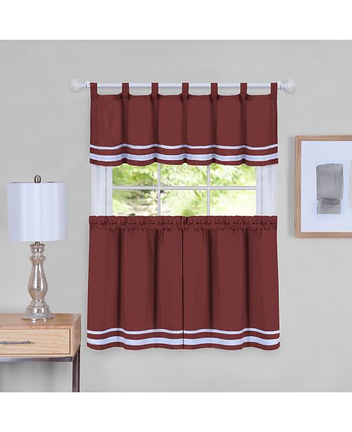 Achim Dakota Window Curtain Tier Pair And Valance Set 58x24