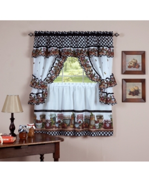 Mason Jars Window Curtain Set, 57x24