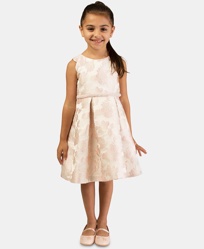 Bonnie Jean Toddler Girls Floral Jacquard Dress - Macy's