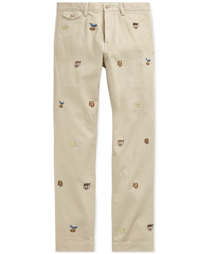 Polo Ralph Lauren Men's Stretch Slim-Fit Embroidered Chino Pants ...