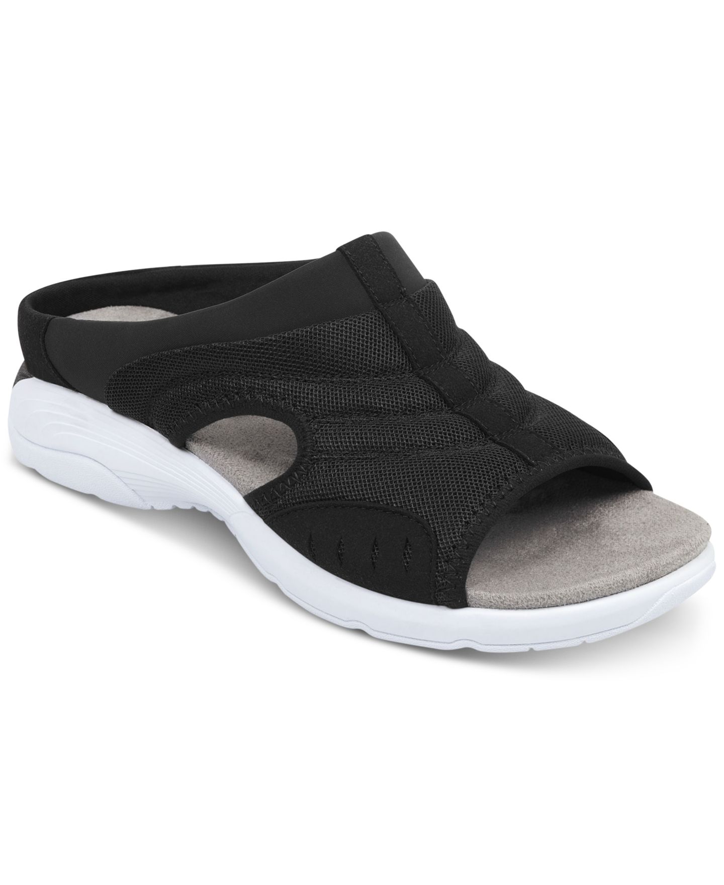Женские сандалии Easy Spirit Traciee Lightweight Flat Easy-On, цвет: Чёрный — фото 1
