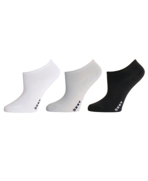 DKNY WOMEN'S 3 PACK MICROFIBER NO-SHOW SOCKS
