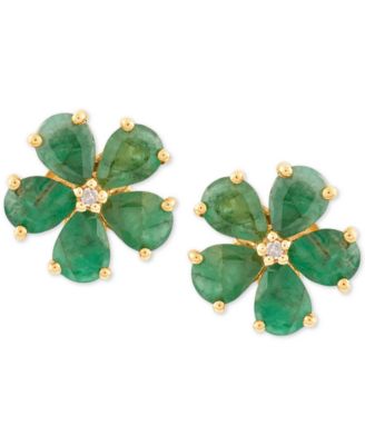 Sapphire (1-3/4 ct. t.w.) & Diamond Accent Stud Earrings in 14k Gold (Also Available In Emerald & Ruby)