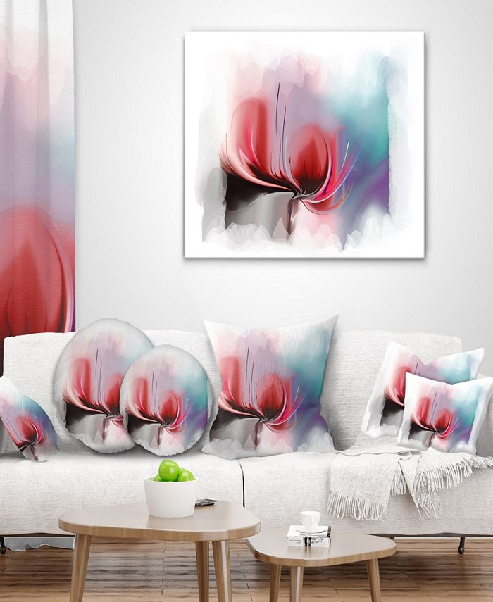 Design Art Designart Red Abstract Flower Illustration Extra Large ...