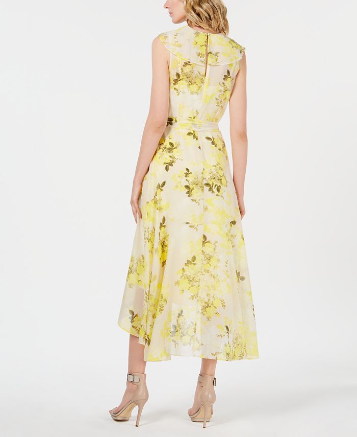Calvin Klein Floral Chiffon Maxi Dress Calvin Klein Floral Halter Dress  Maxi Dress Calvin Klein Halter