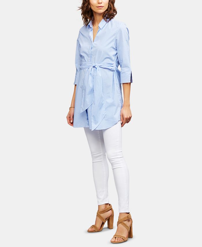 Isabella Oliver Maternity Tie-Front Shirt - Macy's