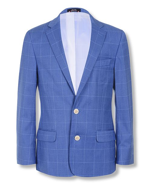 Tommy Hilfiger Big Boys Stretch Windowpane Suit Jacket Reviews