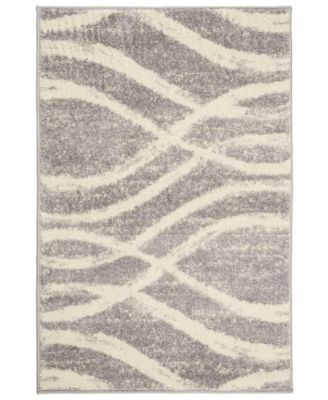 Adirondack Gray and Cream 3' x 5' Area Rug