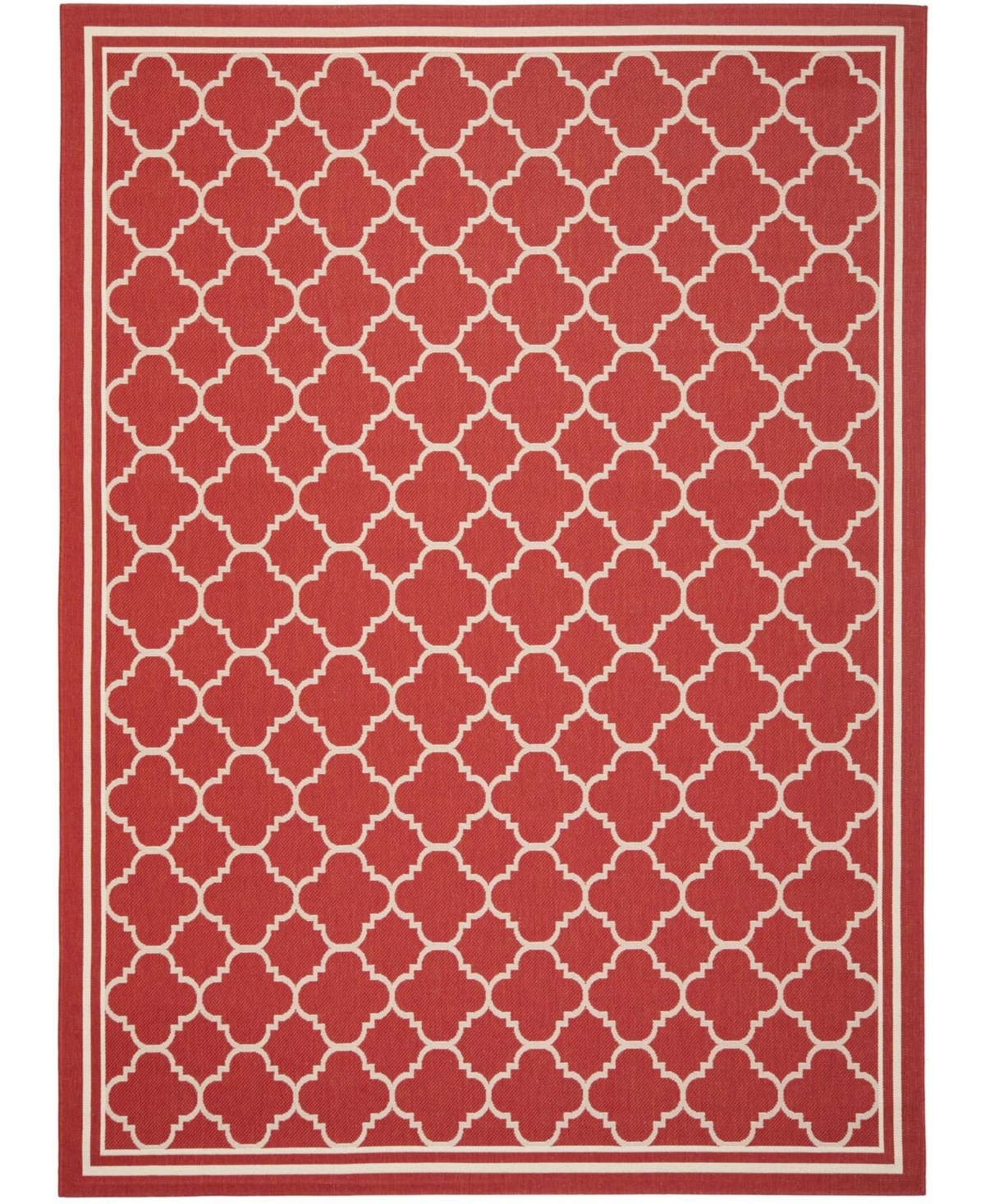 Safavieh Courtyard Red and Bone 9' x 12' Outdoor Area Rug - Red / Bone