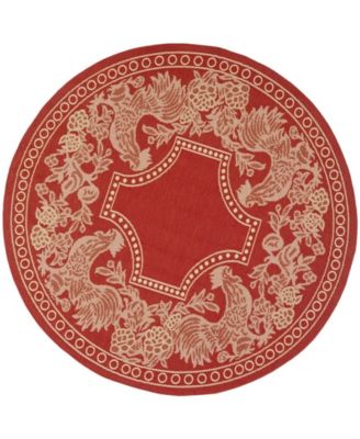Courtyard Red and Natural Sisal Weave Area Rug Collection