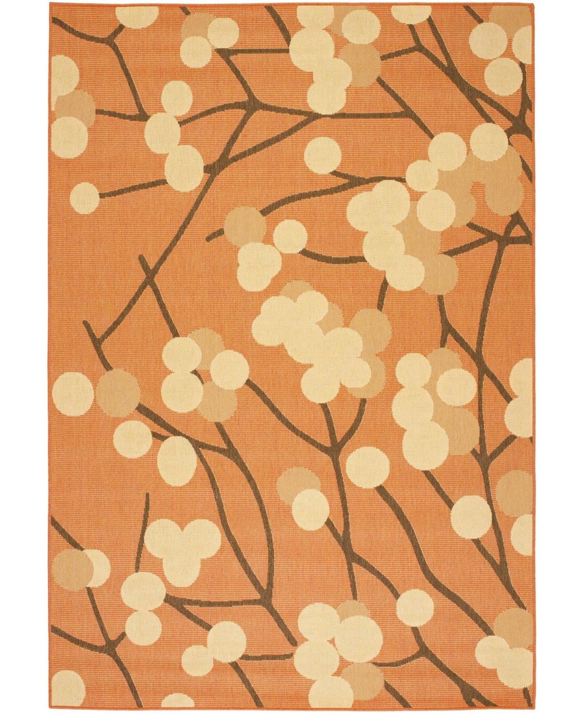 Safavieh Courtyard Terra Natural and Brown 8' x 11' Outdoor Area Rug - Nude Or Na