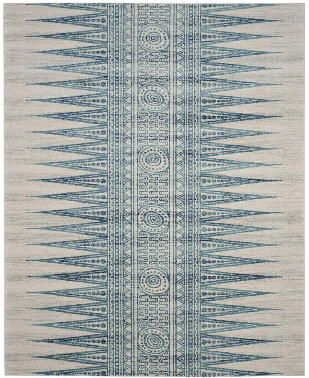 Safavieh Evoke Ivory and Turquoise 9' x 12' Area Rug - Ivory