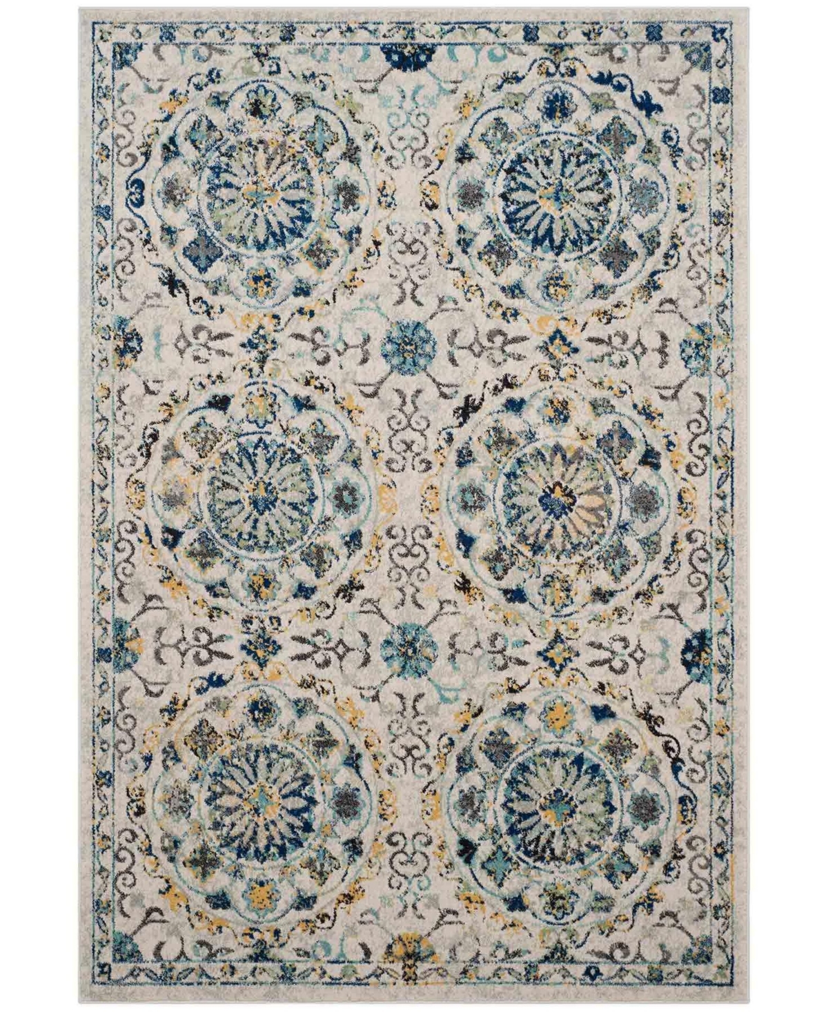 Safavieh Evoke Ivory and Blue 10' x 14' Area Rug - Ivory