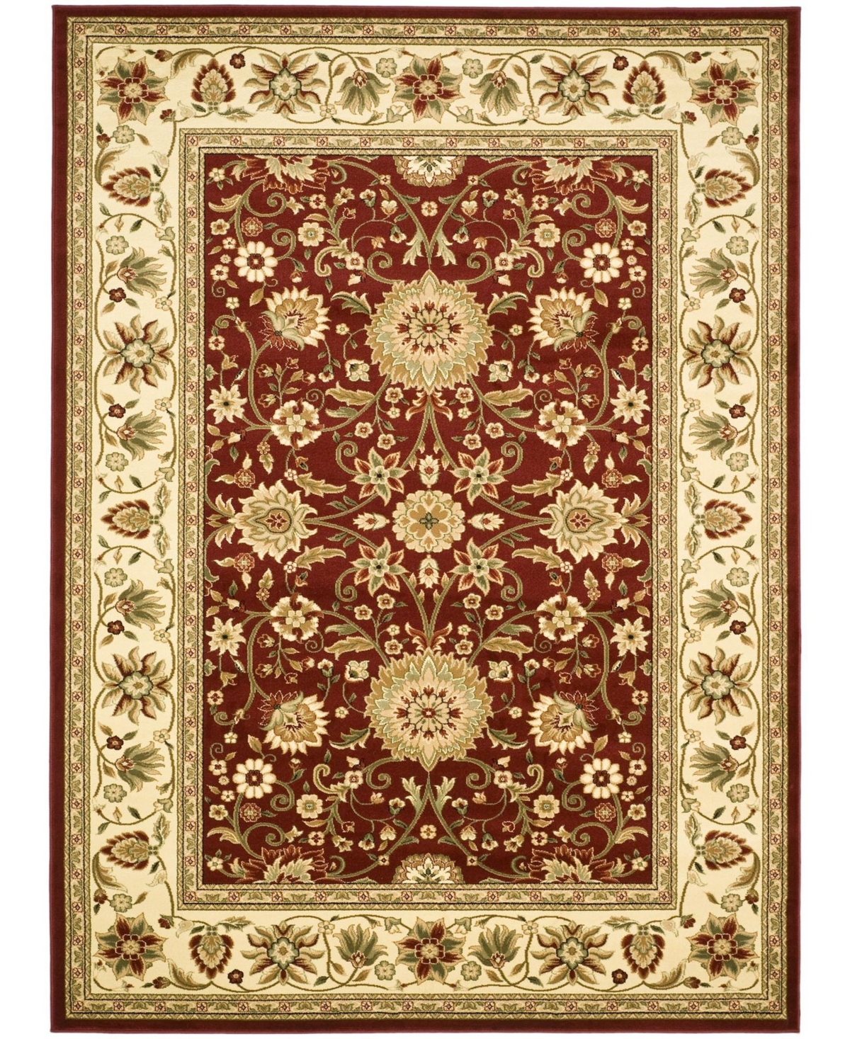 Safavieh Lyndhurst Red and Ivory 9' x 12' Area Rug - Red Group