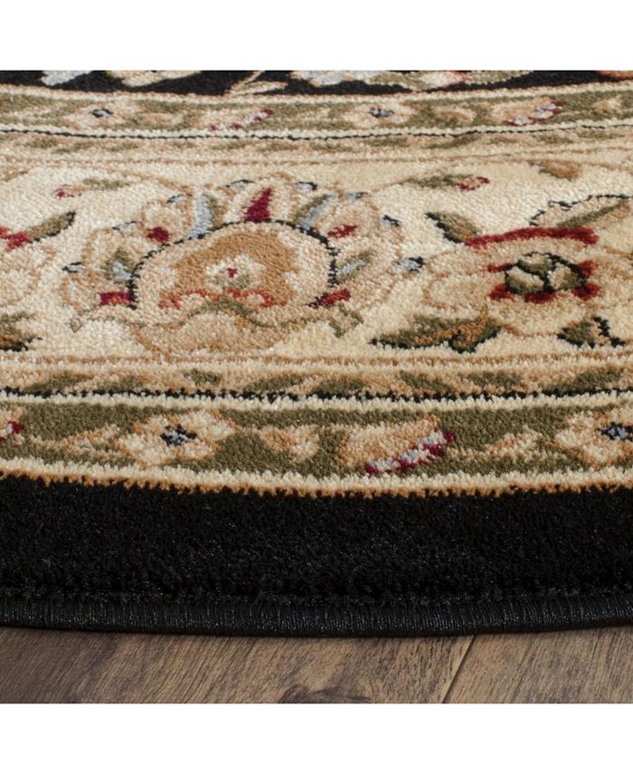 Safavieh Lyndhurst Black and Ivory 5'3" x 5'3" Round Area Rug Macy's